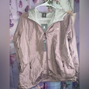 New Balance Mauve/Pink Lightweight Hooded Windbreaker Jacket